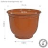 Michael 14.5" Metal Outdoor Plant Pot Set with Drainage Holes and Rubber Plugs - Image 2