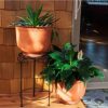 Michael 14.5" Metal Outdoor Plant Pot Set with Drainage Holes and Rubber Plugs - Image 3