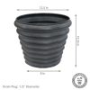 Molly 12.5" Metal Outdoor Plant Pot Set with Drainage Holes and Rubber Plugs - Image 4