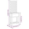 Planter with Trellis and Shelf 21.7"x11.6"x59.8" Solid Wood Acacia - Image 3