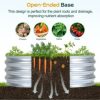 Aoodor Galvanized Raised Garden Bed Kit,35.34''(L) x 23.62''(W) x11.81''(H) Outdoor Garden Planter Oval Large Boxes for Vegetables, Flowers, Herbs - Image 2