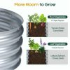 Aoodor Galvanized Raised Garden Bed Kit,35.34''(L) x 23.62''(W) x11.81''(H) Outdoor Garden Planter Oval Large Boxes for Vegetables, Flowers, Herbs - Image 5