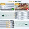 Aoodor Galvanized Raised Garden Bed Kit,35.34''(L) x 23.62''(W) x11.81''(H) Outdoor Garden Planter Oval Large Boxes for Vegetables, Flowers, Herbs - Image 6