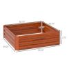 Outsunny Set of 2 Raised Garden Bed Galvanized Planter Box, - Image 3