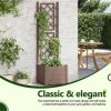 Garden Planter with Trellis 16.9"x16.9"x55.9" PP Mocha - Image 6