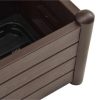 Garden Planter with Trellis 16.9"x16.9"x55.9" PP Mocha - Image 7