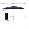 10 ft. x 6.5 ft. Rectangular Market Umbrella with Waterproof and UV Resistant in Navy Blue - Image 3