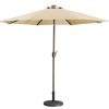 9 ft Patio Umbrella Outdoor Market 32 LED Solar Umbrella with Tilt and Crank (Red)