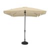 8 ft. x 10 ft. Square Crank Design Skirt with Skylight Outdoor Market Umbrella in Red with Base