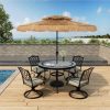 9 Ft. Outdoor Double Top Hawaiian Style Thatch Umbrella - Image 3