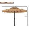 9 Ft. Outdoor Double Top Hawaiian Style Thatch Umbrella - Image 2