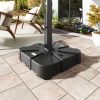 33inch Umbrella Base with Wheels Fillable Umbrella Base 220 lbs306 lbs Water & Sand Filled Weighted Base Patio Umbrella Base for Cross/Rotation Base - Image 2