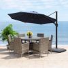 11ft Cantilever Patio Umbrella Outdoor Patio Offset Patio Umbrella Large Outdoor Umbrella Pool Umbrella for Backyard Garden Deck Pool - Image 3