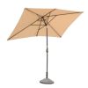 10' x 6'5 Rectangular Lighted Market Umbrella(Sand) - Image 2