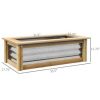 Outsunny Raised Garden Bed, Wood Reinforced Metal Planter Box, 2.6' - Image 3
