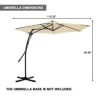 10ft Outdoor Patio Cantilever Umbrella with Waterproof and UV Resistant - Image 2