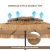 9 Ft. Outdoor Double Top Hawaiian Style Thatch Umbrella - Image 4