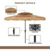9 Ft. Outdoor Double Top Hawaiian Style Thatch Umbrella - Image 5