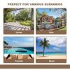 9 Ft. Outdoor Double Top Hawaiian Style Thatch Umbrella - Image 6