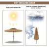 9 Ft. Outdoor Double Top Hawaiian Style Thatch Umbrella - Image 9