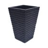 Sleek and Sophisticated Tapered Square Planter for Home and Garden - Image 8