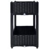 Elevated Planter Box for Outdoor Gardening (15.7"x15.7"x27.7", Black) - Image 2