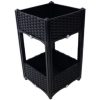 Elevated Planter Box for Outdoor Gardening (15.7"x15.7"x27.7", Black) - Image 5