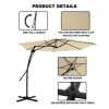 10 Ft. Outdoor Patio Cantilever Umbrella with Stand - Image 5
