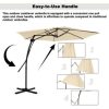 10 Ft. Outdoor Patio Cantilever Umbrella with Stand - Image 8