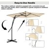 10ft Outdoor Patio Cantilever Umbrella with Waterproof and UV Resistant - Image 6