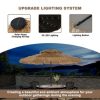 10 ft. Outdoor Double Layer Hawaiian Style Market Umbrella in Brown with Base and 32 - Image 7
