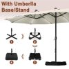 MONDAWE 15 ft Solar LED Double Sided Twin Outdoor Patio Market Umbrella with Base Weight Included - Image 3