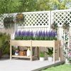 Outsunny Raised Garden Bed, Wood Raised Planter with Liners, - Image 3