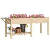 Outsunny Raised Garden Bed, Wood Raised Planter with Liners,