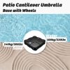 33inch Umbrella Base with Wheels Fillable Umbrella Base 220 lbs306 lbs Water & Sand Filled Weighted Base Patio Umbrella Base for Cross/Rotation Base - Image 6