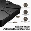 33inch Umbrella Base with Wheels Fillable Umbrella Base 220 lbs306 lbs Water & Sand Filled Weighted Base Patio Umbrella Base for Cross/Rotation Base - Image 10