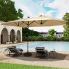22 inches Patio Umbrella Base HDPE Round Umbrella Base Round Outdoor Umbrella Stand - Image 5