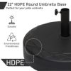 22 inches Patio Umbrella Base HDPE Round Umbrella Base Round Outdoor Umbrella Stand - Image 6
