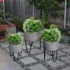 Industrial Planter Set ?C 3 Galvanized Tubs with Hairpin Metal Legs - Image 2