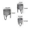 Industrial Planter Set ?C 3 Galvanized Tubs with Hairpin Metal Legs - Image 3
