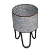 Industrial Planter Set ?C 3 Galvanized Tubs with Hairpin Metal Legs - Image 5
