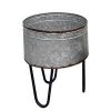 Industrial Planter Set ?C 3 Galvanized Tubs with Hairpin Metal Legs - Image 6