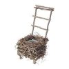 Handcrafted Wooden Nest Planter ?C Clay Pot for Indoor & Outdoor Use