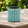 Ceramic Round Planter with Geometric Pattern ?C Versatile Pot for Home & Garden - Image 2