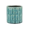 Ceramic Round Planter with Geometric Pattern ?C Versatile Pot for Home & Garden - Image 3