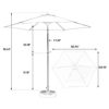 9ft Outdoor Patio Umbrella, Tilt & Crank, Khaki (Base Not Included) - Image 2