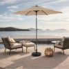 9ft Outdoor Patio Umbrella, Tilt & Crank, Khaki (Base Not Included)