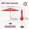 10FT Patio Umbrella, Outdoor Table Umbrella with Push Button Tilt and Crank, UV Protection Waterproof Market Sun Umbrella with 8 Sturdy Ribs for Garden, Deck, Backyard, Pool - Image 3