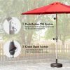 10FT Patio Umbrella, Outdoor Table Umbrella with Push Button Tilt and Crank, UV Protection Waterproof Market Sun Umbrella with 8 Sturdy Ribs for Garden, Deck, Backyard, Pool - Image 6