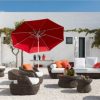 10FT Patio Umbrella, Outdoor Table Umbrella with Push Button Tilt and Crank, UV Protection Waterproof Market Sun Umbrella with 8 Sturdy Ribs for Garden, Deck, Backyard, Pool - Image 7